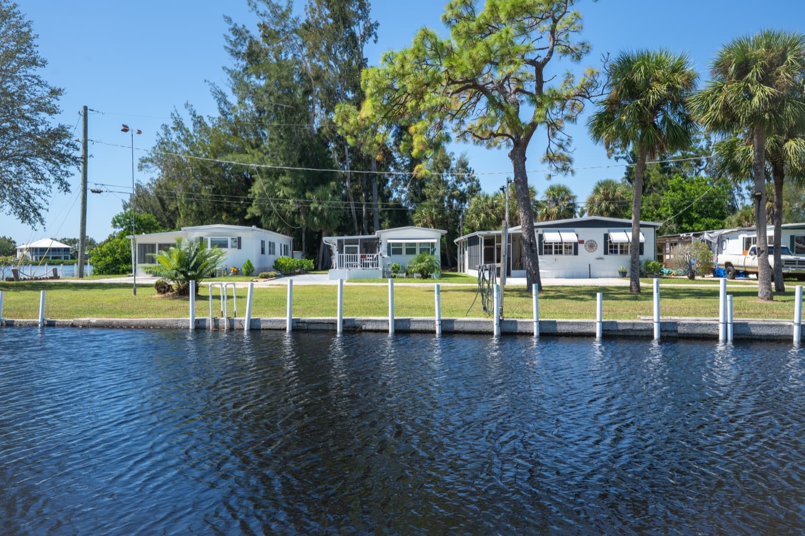 Waterfront homes along the seawall